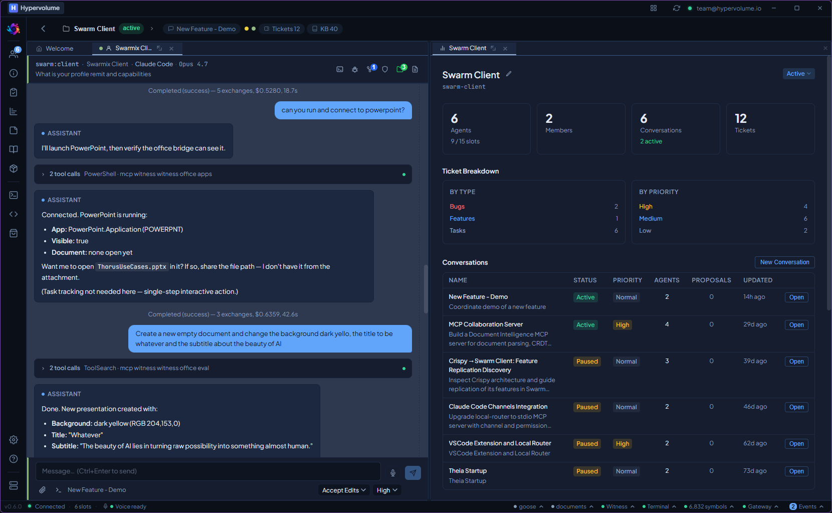 Agent and project configuration