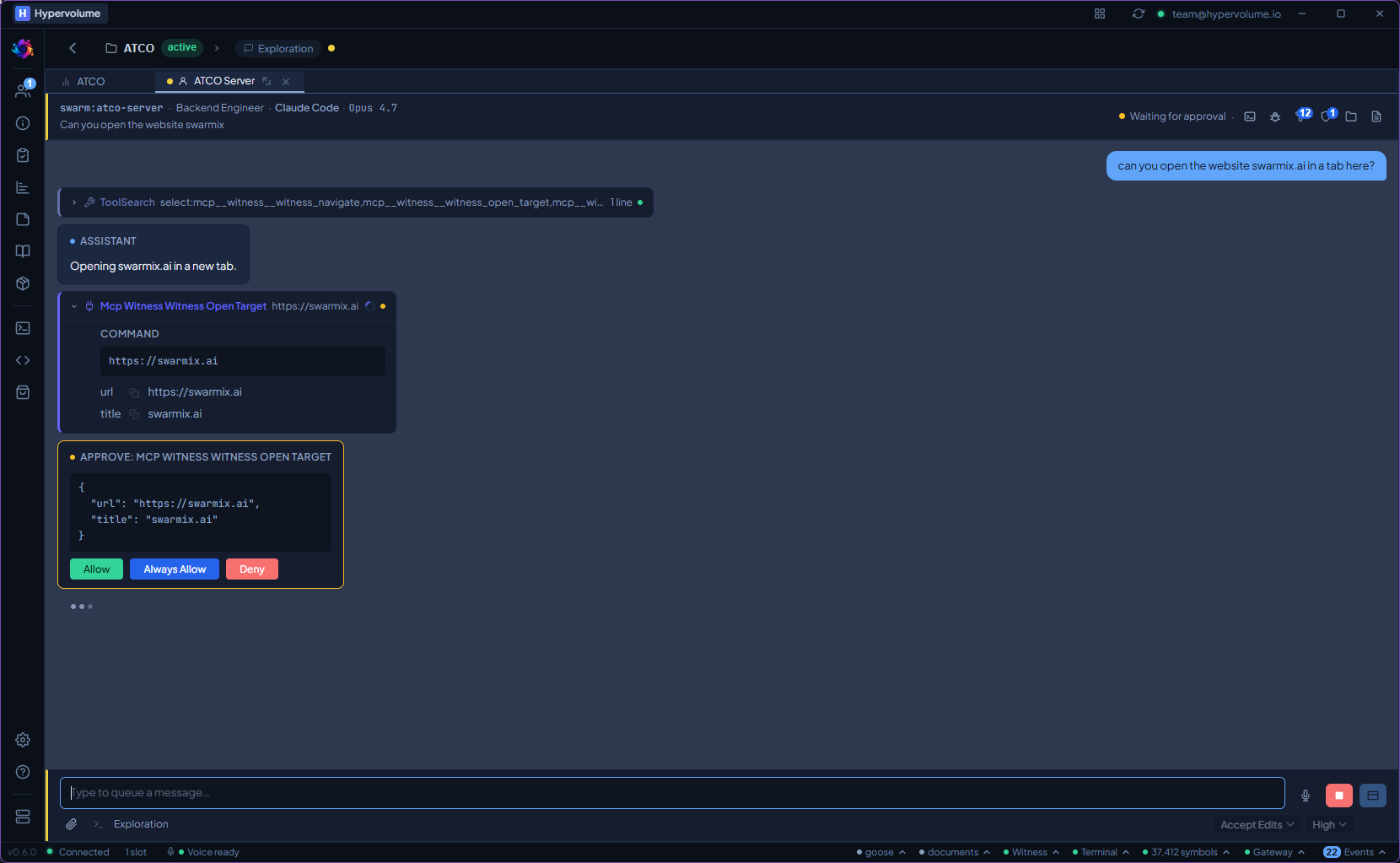 Open website in tab